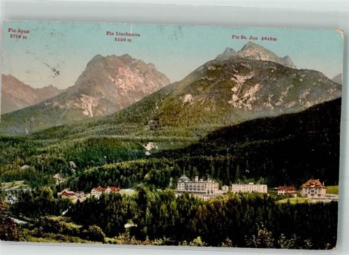 7550 Scuol Schuls 1910 Foto AK Hotel Waldhaus Ort lt. Stempel