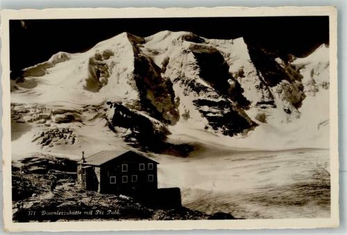 Diavolezza 1934 Foto AK Hüttenstempel Diavolezzahütte