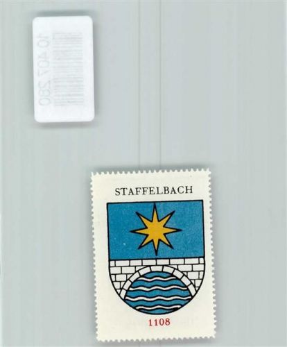 5053 Staffelbach - Vignette Wappen Kaffee Hag 1920-1940 Brücke Stern