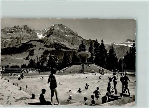 3715 Adelboden BE - Schwimmbad mit Grosslohner und Steghorn