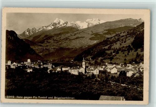 7130 Ilanz 1919 - gegen Piz Tumbif und Brigelserhörner