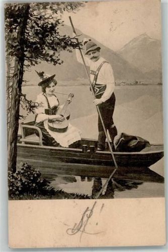 1903 - Frau Paar Gitarre Boot Serie 55 Nr.4059