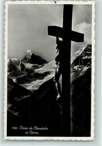 Mont Cervin - Croix de Chandolin Kreuz mit Jesus
