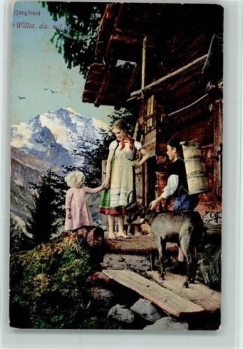 Jungfrau BE 1910 - Kinder m. Ziege