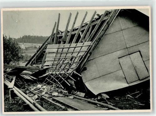2300 La Chaux-de-Fonds - Zyklon 1934 zerstörte Gebäude Cafe Hadorn
