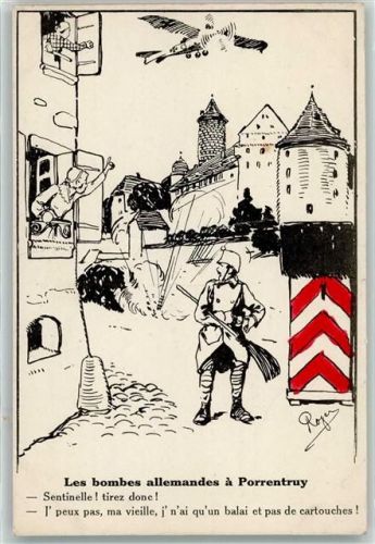 2900 Porrentruy Pruntrut Gebrauchsspuren Les bombes allemandes Mittelburg