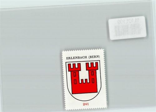 3762 Erlenbach im Simmental - Vignette Wappen Kaffee Hag ca 1920-1940 Erlenbach Bern