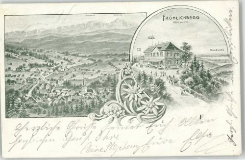 9053 Teufen AR 1901 - Fröhlichsegg Bodensee Kirche Altmann Säntis