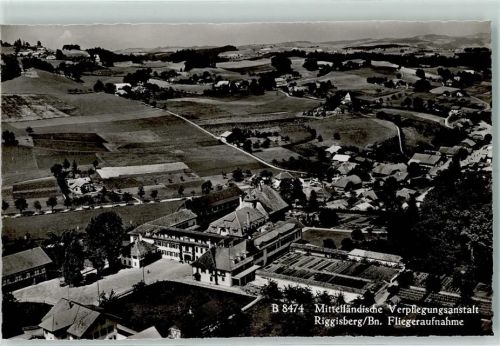 3132 Riggisberg Gebrauchsspuren Fliegeraufnahme Mittelländische Verpflegungsanstalt