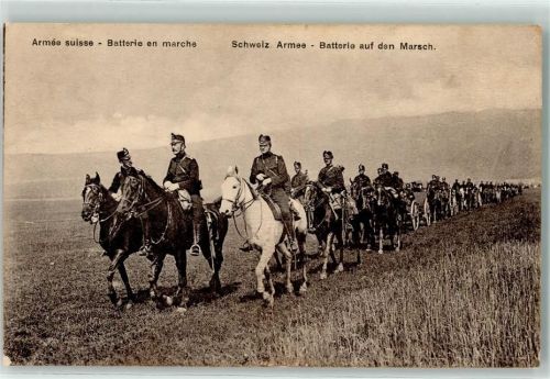 1145 Bière - Batterie auf dem Marsch Feldpost