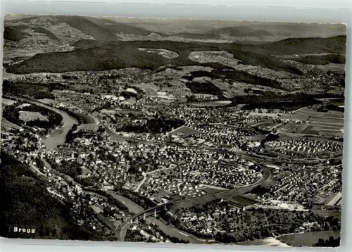 5200 Brugg AG Foto AK Fliegeraufnahme