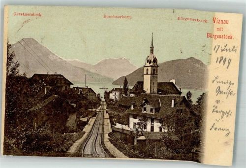 6354 Vitznau 1898 Foto AK Adelskorrespondenz Scan verzogen