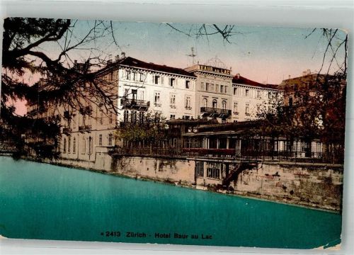 8000 Zürich 1912 Foto AK Hotel Baur au Lac
