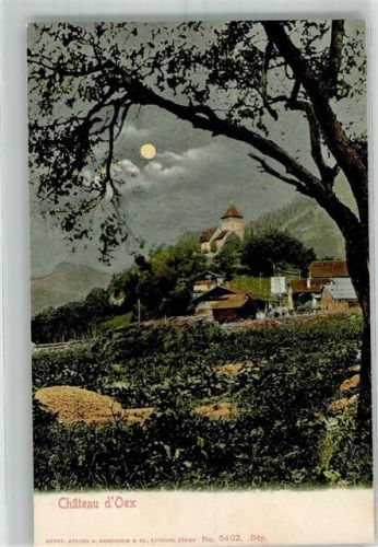 1660 Château-d´Oex Mondschein Kirche