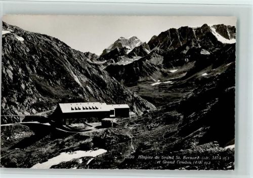 Grand-St-Bernard - Hôspice du Grand St-Bernard et Grand Combin