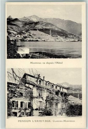 1815 Clarens - Blick vom Hotel Pension L`Erimitage