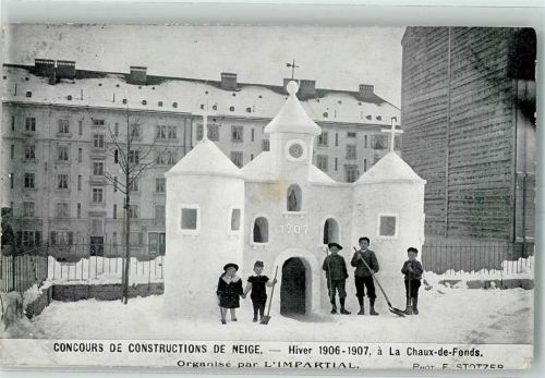 2300 La Chaux-de-Fonds 1907 - Concours de Constructions de Neige Winter