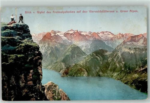 Fronalpstock - Bergsteiger auf dem Gipfel Urner Alpen
