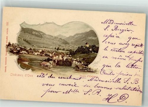 1660 Château-d´Oex 1899 Foto AK