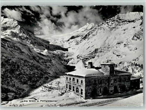 7710 Alp Grüm - Alp Grüm und Palügletscher Winteraufnahme