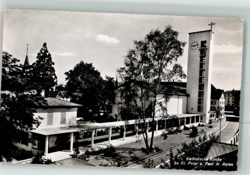 5000 Aarau Foto AK Kath. Kirche St. Peter und Paul