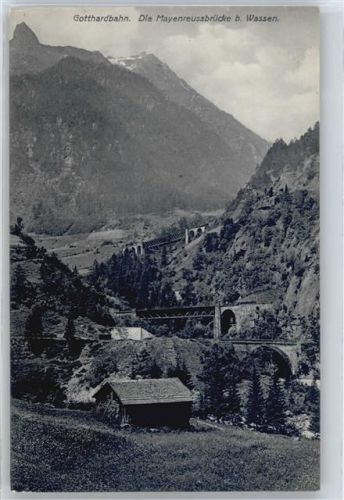 6484 Wassen UR - Meienreussbrücke, Gotthardbahn AKU2