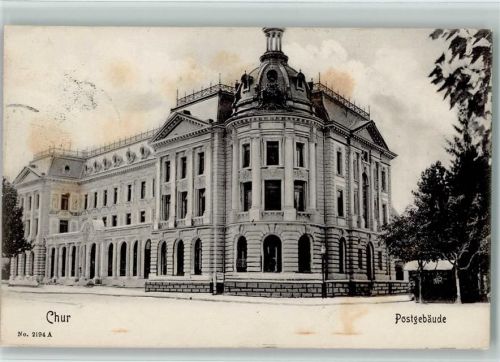 7000 Chur Coire 1906 - Postgebäude Feldpost