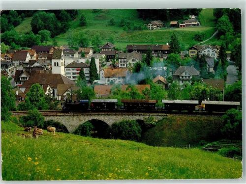 8494 Bauma - Bauma ZH im Tösstal mit Dampfzüglein Bauma Hinwil Betrieb durch den Dampfbahnverein Züricher Oberland