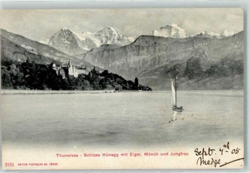 3652 Hilterfingen 1905 - SchlossHünegg Eiger Mönch Jungfreu