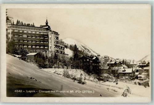 1854 Leysin - Clinique des Frenes Mont d Or Winter