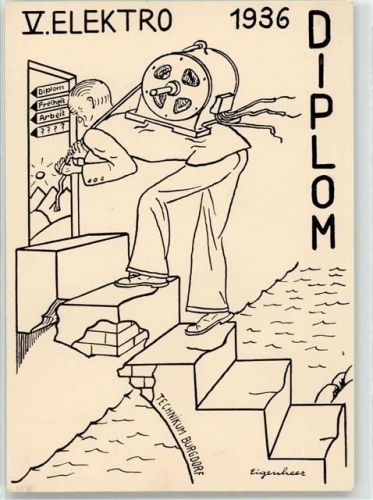 3400 Burgdorf Berthoud - Technikum Diplom 1936 Studentika