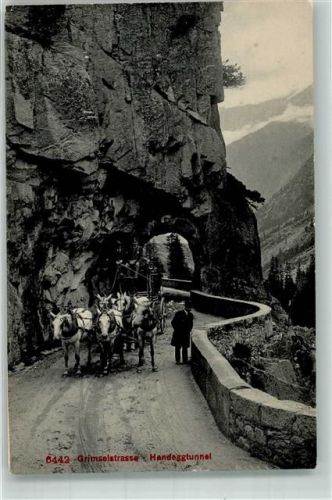 Grimselstraße Handeggtunnel Postkutsche Schweiz