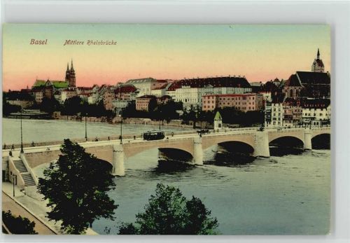 Basel - Rheinbrücke Straßenbahn