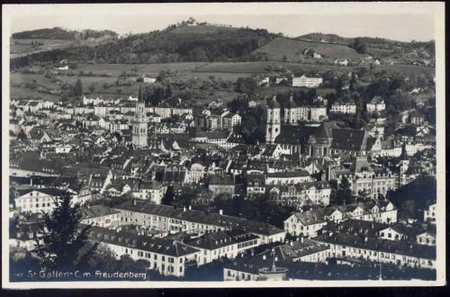 um 1930/40 - St. Gallen, Schweiz, Ansicht mit Freudenberg,Hans Groß AKU1