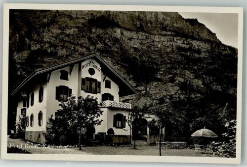 3718 Kandersteg Foto AK Hotel Kreuz