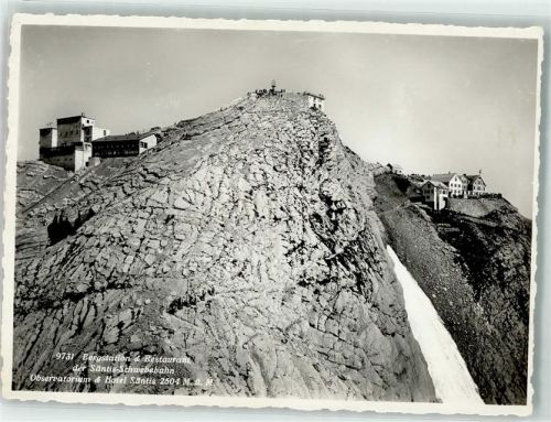 Säntis Foto AK Bergstation Hotel Seilbahn Foto Gross