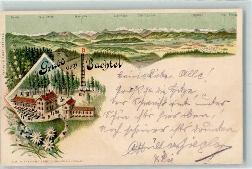 8340 Bachtel 1899 Lithographie