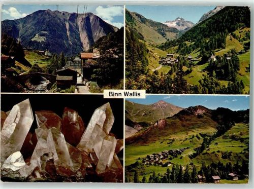 3996 Binn Gebrauchsspuren Wallis Feldspat Kristalle Vogelschau