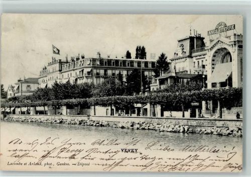 1800 Vevey 1903 - Hotel Angleterre Uferansicht