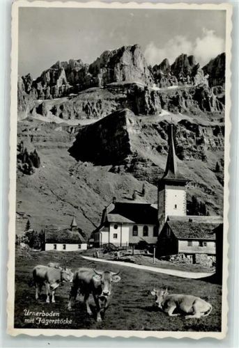 8751 Urnerboden - Jägerstöcke Kirche Kühe