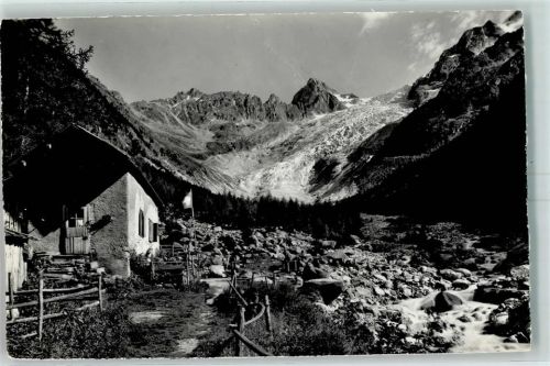 1929 Trient - Le Pavillon du Glacier du Trient Les Ecandies et la Pte. d'Orny Stempel Pavillon du Glacier
