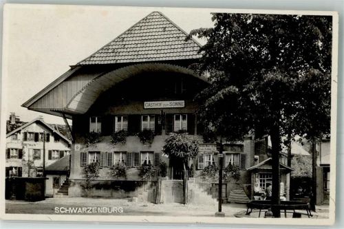 3150 Schwarzenburg 1931 Foto AK Gasthaus zur Sonne
