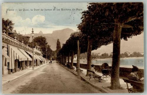1800 Vevey 1913 Foto AK Le Quai