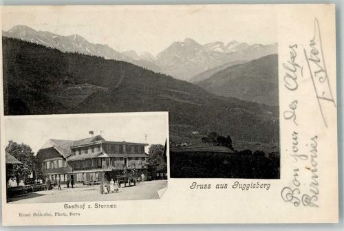 3158 Guggisberg 1904 Foto AK Gasthaus zum Sternen