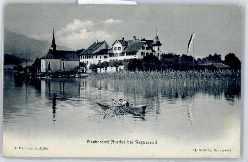 8640 Rapperswil SG - Gasthof zum Adler, Fischerdorf Hurden, Zürichsee