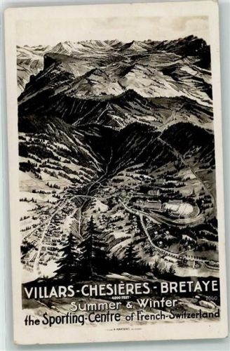 1885 Chesières - Vogelschau