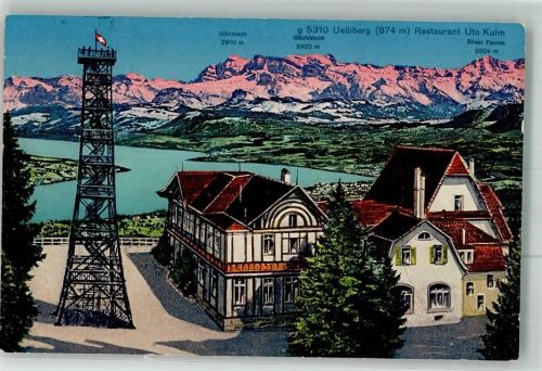 8143 Uetliberg 1933 Foto AK Gasthaus Uto Kulm Aussichtsturm