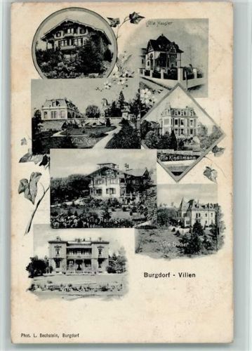 3400 Burgdorf Berthoud 1907 - Villa Alpina Villa Hassler Villa Roth Villa Kindlimann Villa Heiniger Villa Bücher Villa Schmid