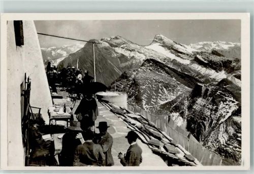 Faulhorn - Ort handschriftlich Gasthaus Terrasse