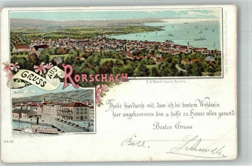 9400 Rorschach 1897 Gebrauchsspuren Lithographie